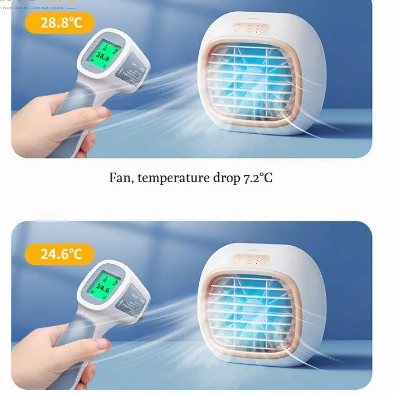 Spray Air Cooler Cooling USB Fan Conditioner With Colorful LED Portable Desk Room