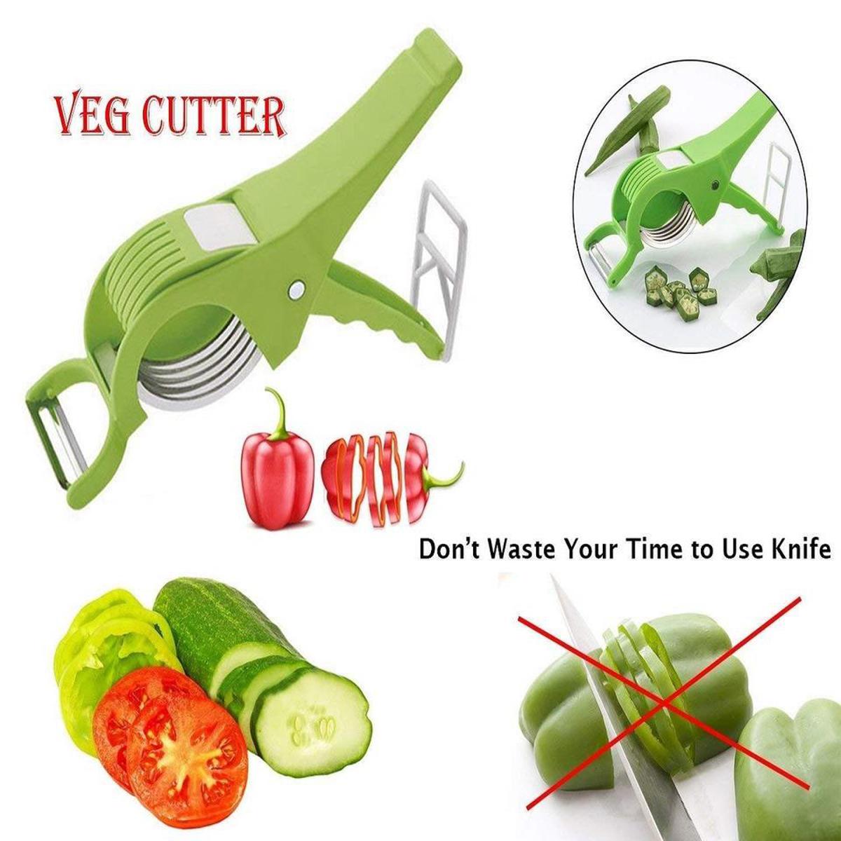 Vegetable Cutter Vegetable Chopper Veg Cutter Bhindi Cutter Multi Cutter, Multicolor