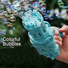 Bubble Gatling Gun Gatling Bubble Machine Toys for Kids 8-Hole Gift for Boys and