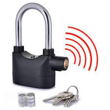 Security Alarm Lock for Bike and Door - Black
