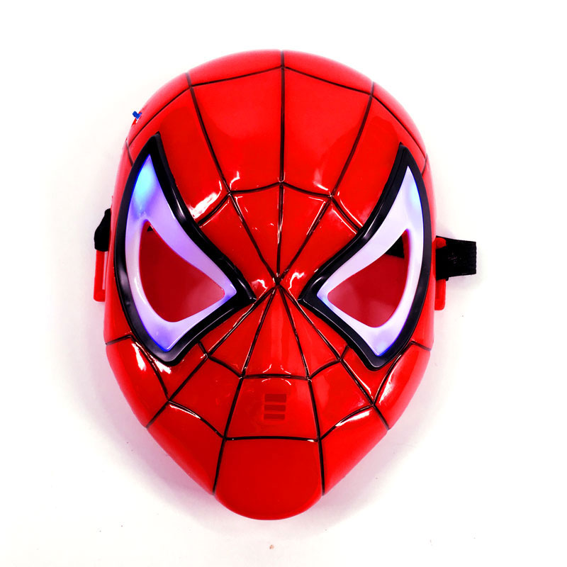 Spider Man Figures Toy Animation LED Light Spiderman Mask Cospl