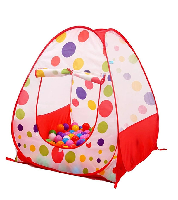 Tent House With 50 Ball - Red