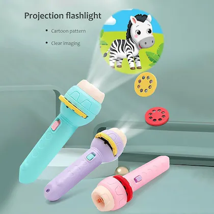Mini Projector Torch Kids Flashlight Story Book Educational Light-Up Toys Sleep Light Preschool Fairy Tale Projection Lamp Gift - বাচ্চাদের খেলনা